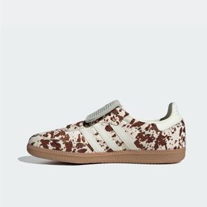 adidas Originals [9] Cow Print LT Women’s Samba Sneakers Off White/Brown JS3931